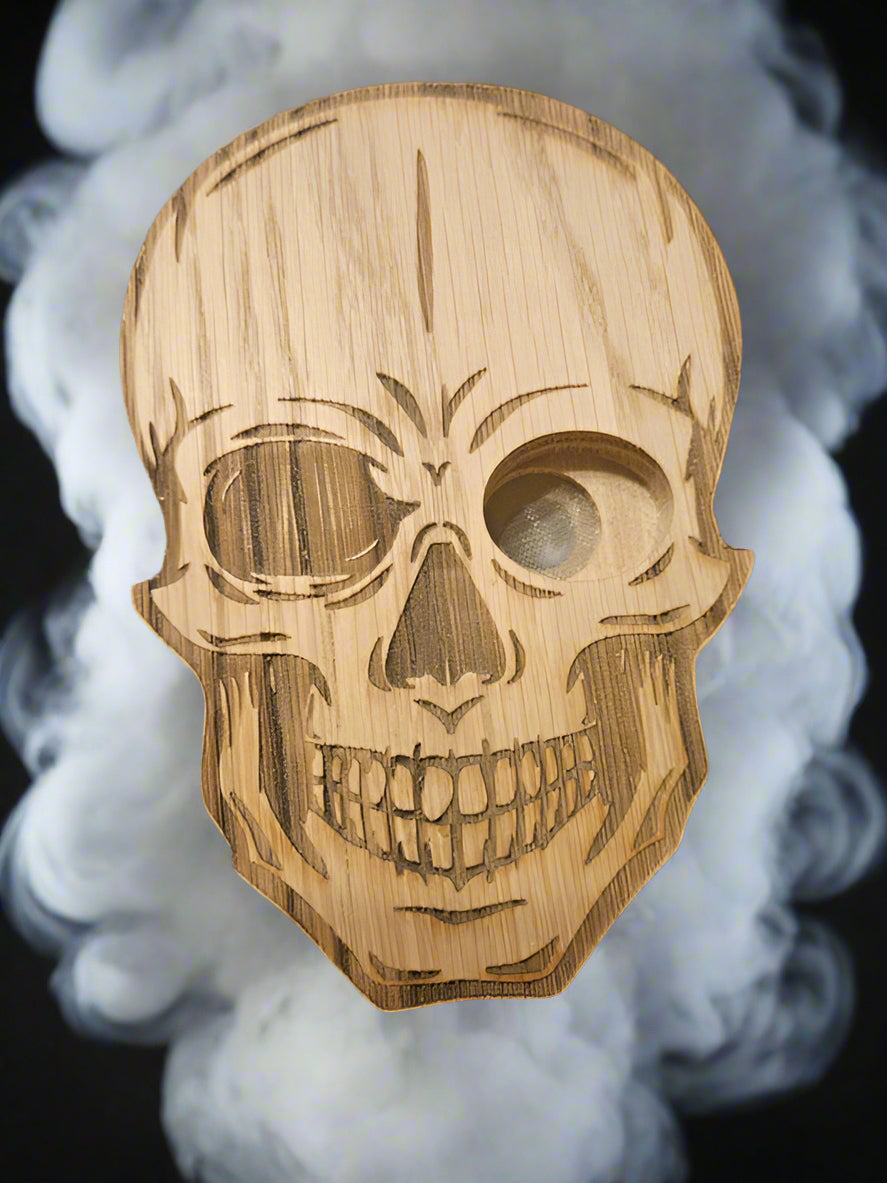 Skull Shaped, Custom Wooden Whiskey Smoker