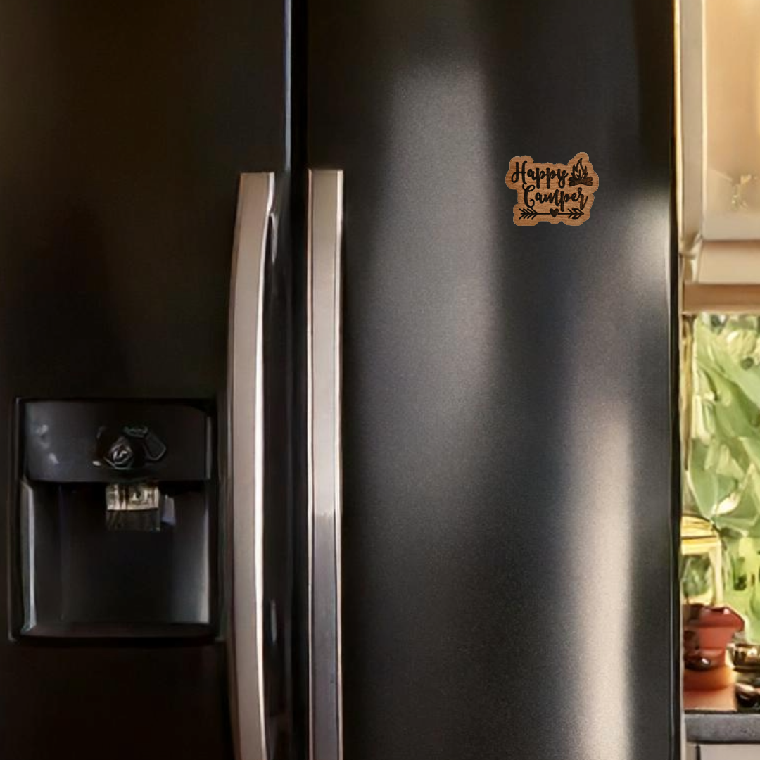 'Happy Camper' Custom Magnet