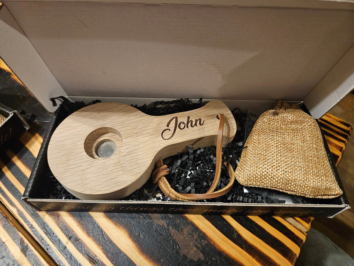 White Oak whiskey smoker paddle style (engravable)