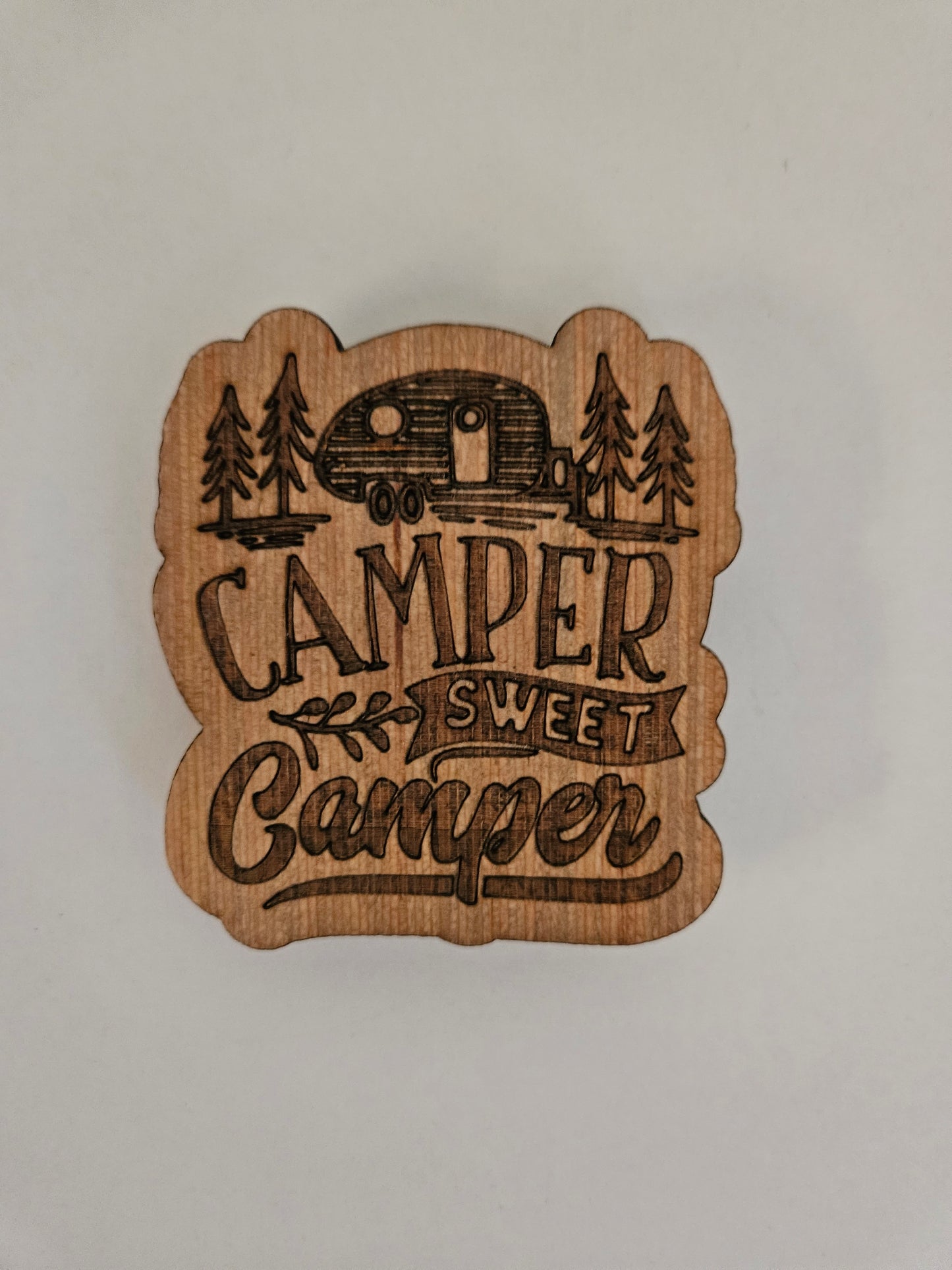 Camping theme refrigerator magnets