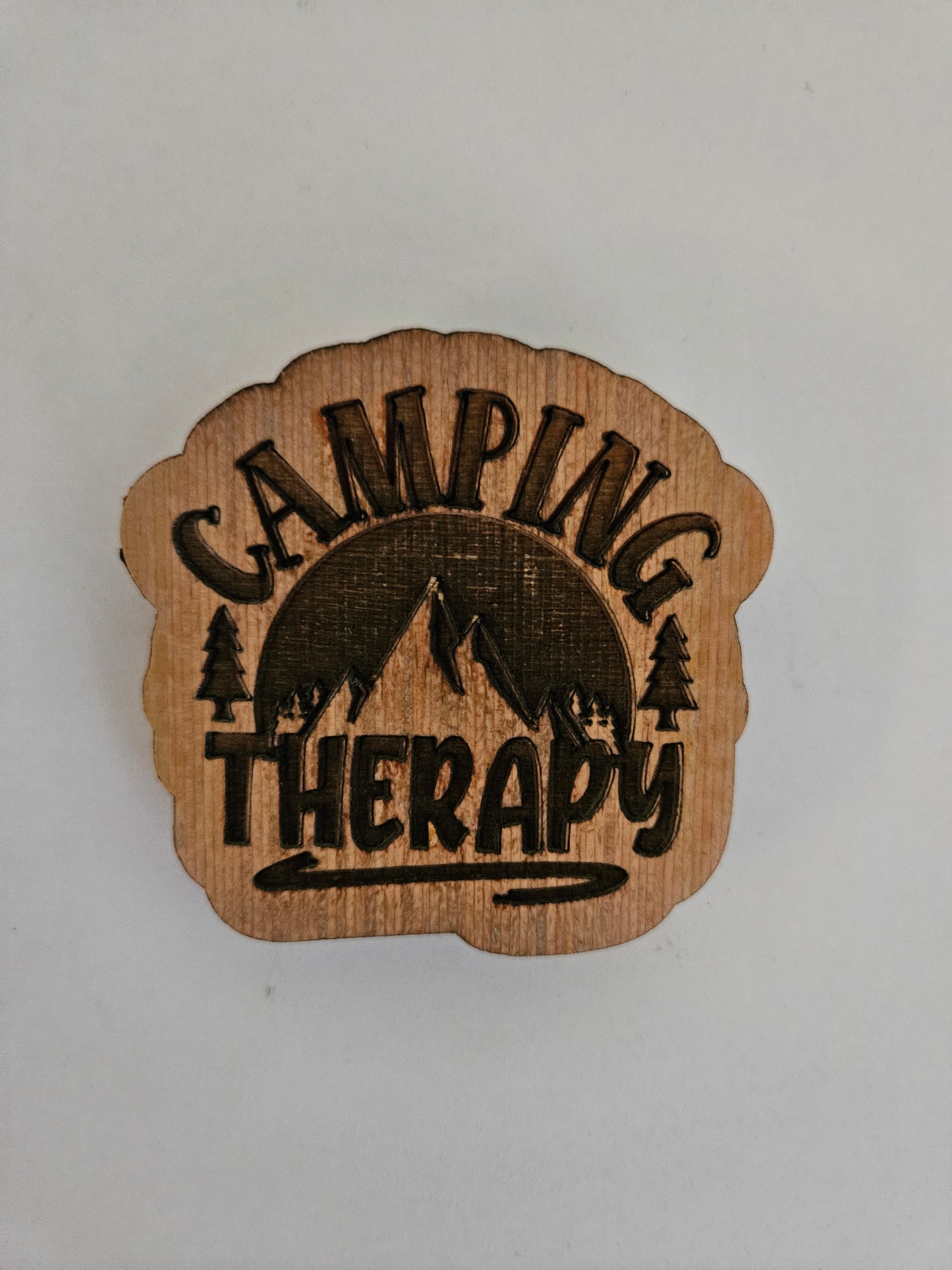 Camping theme refrigerator magnets