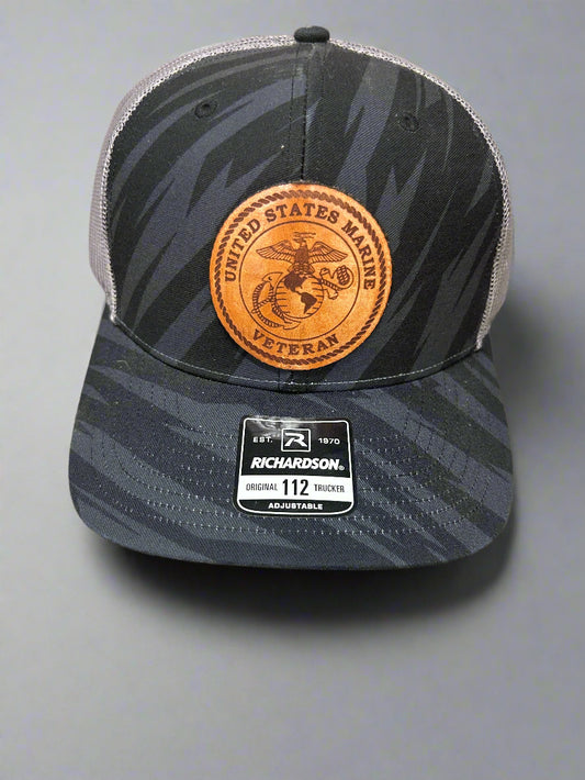 United States Marines-Leather Patch Hat