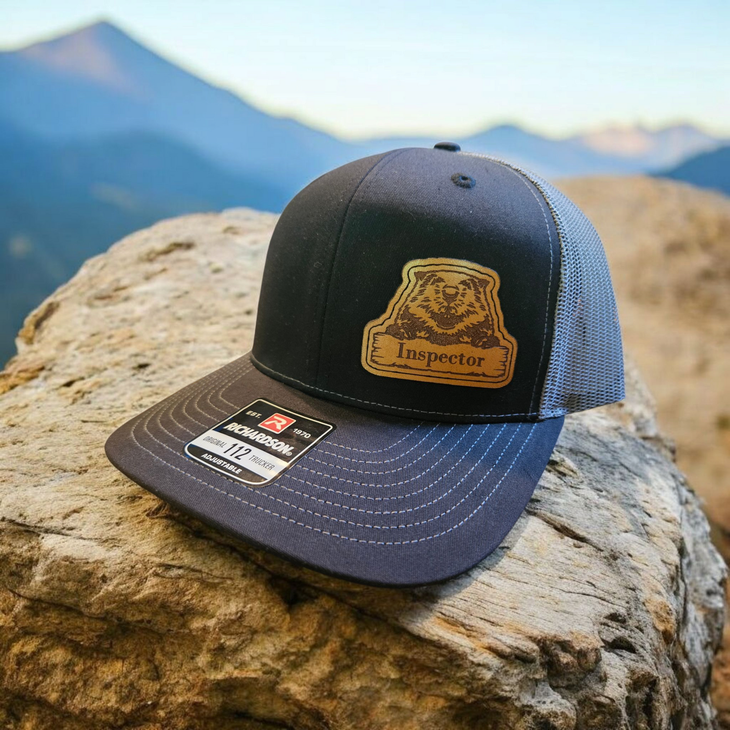 "Beaver Inspector" leather patch hat