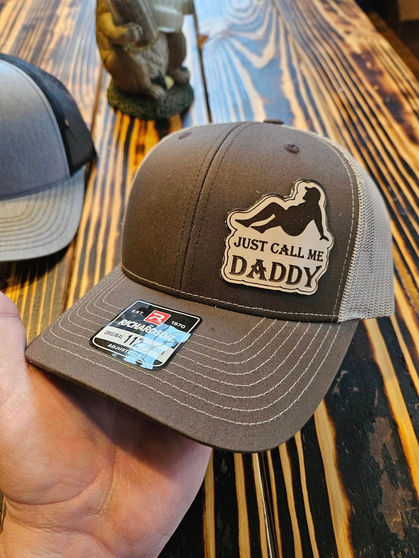 Leather patch hats